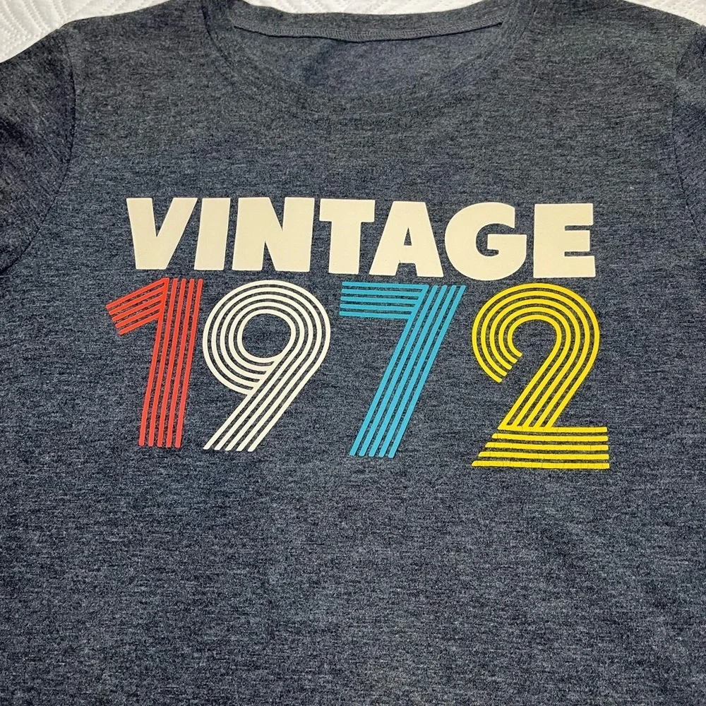 Vintage 1972 Graphic Tee - Blue - Picture 3 of 4